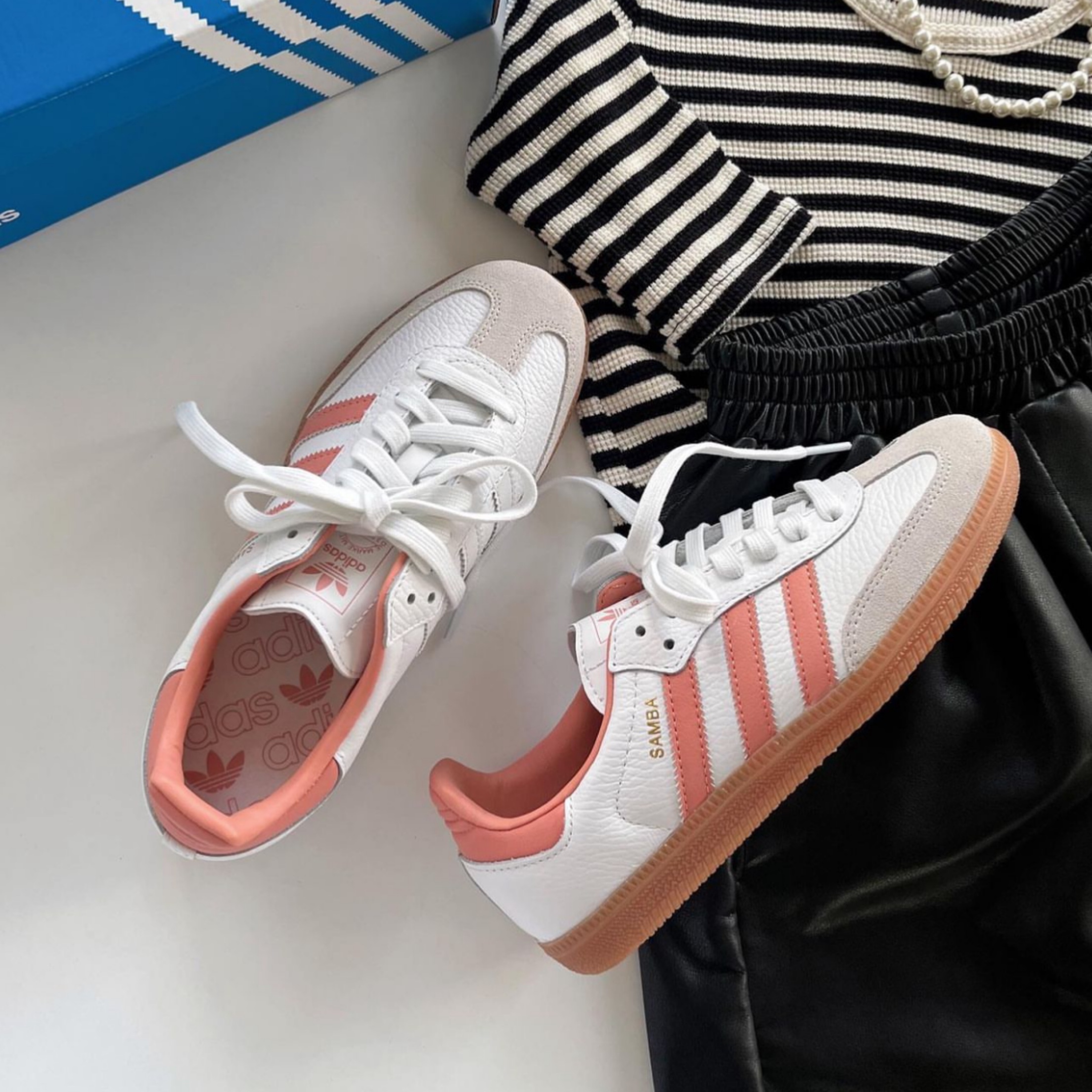 【現貨】Adidas Originals Samba OG 低筒 復古 經典 板鞋 草莓焦糖