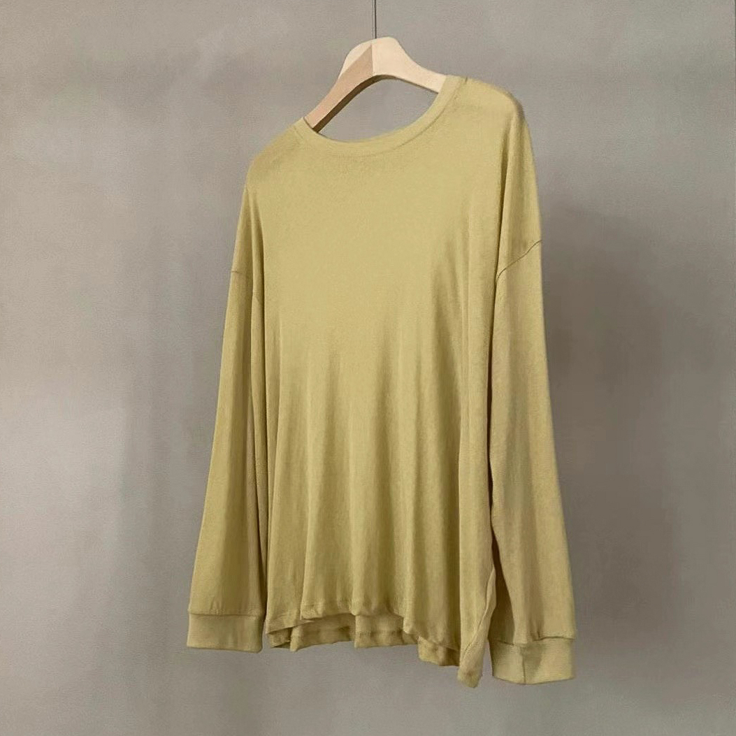 夏日必備透氣防曬長袖T(米/黃)