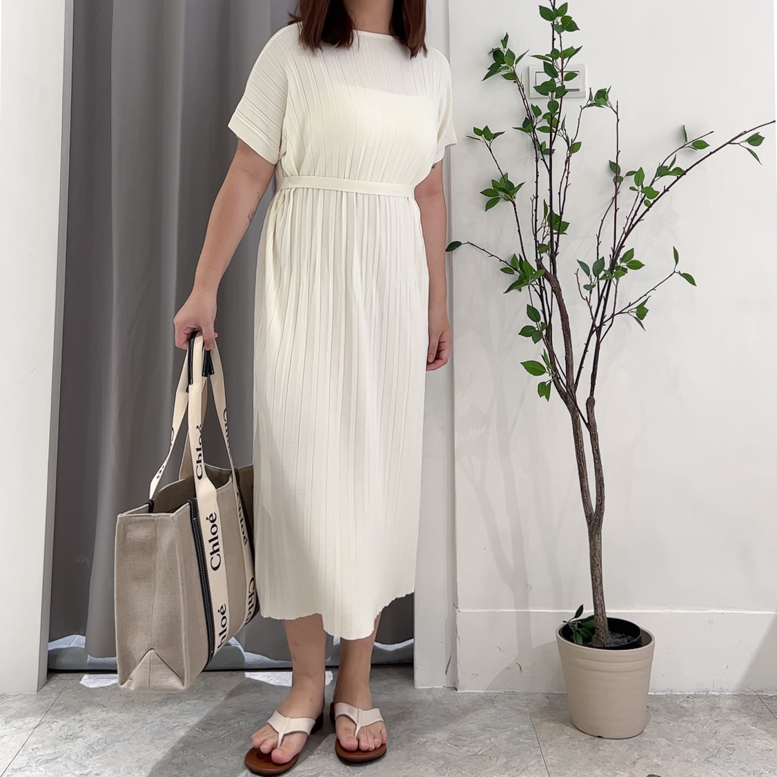 綁帶直坑紋洋(白)