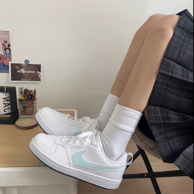 Nike Court Borough Low 2 小dunk 白綠 低筒 休閒鞋 板鞋