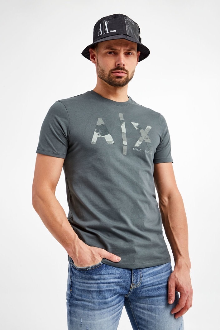 Armani Exchange 經典英字拼接裁片漁夫帽