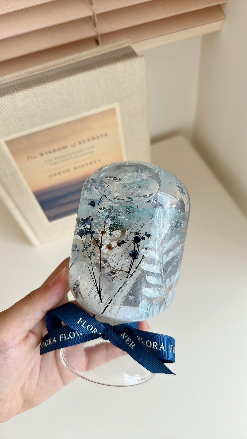 水晶球浮游花 - 星辰藍