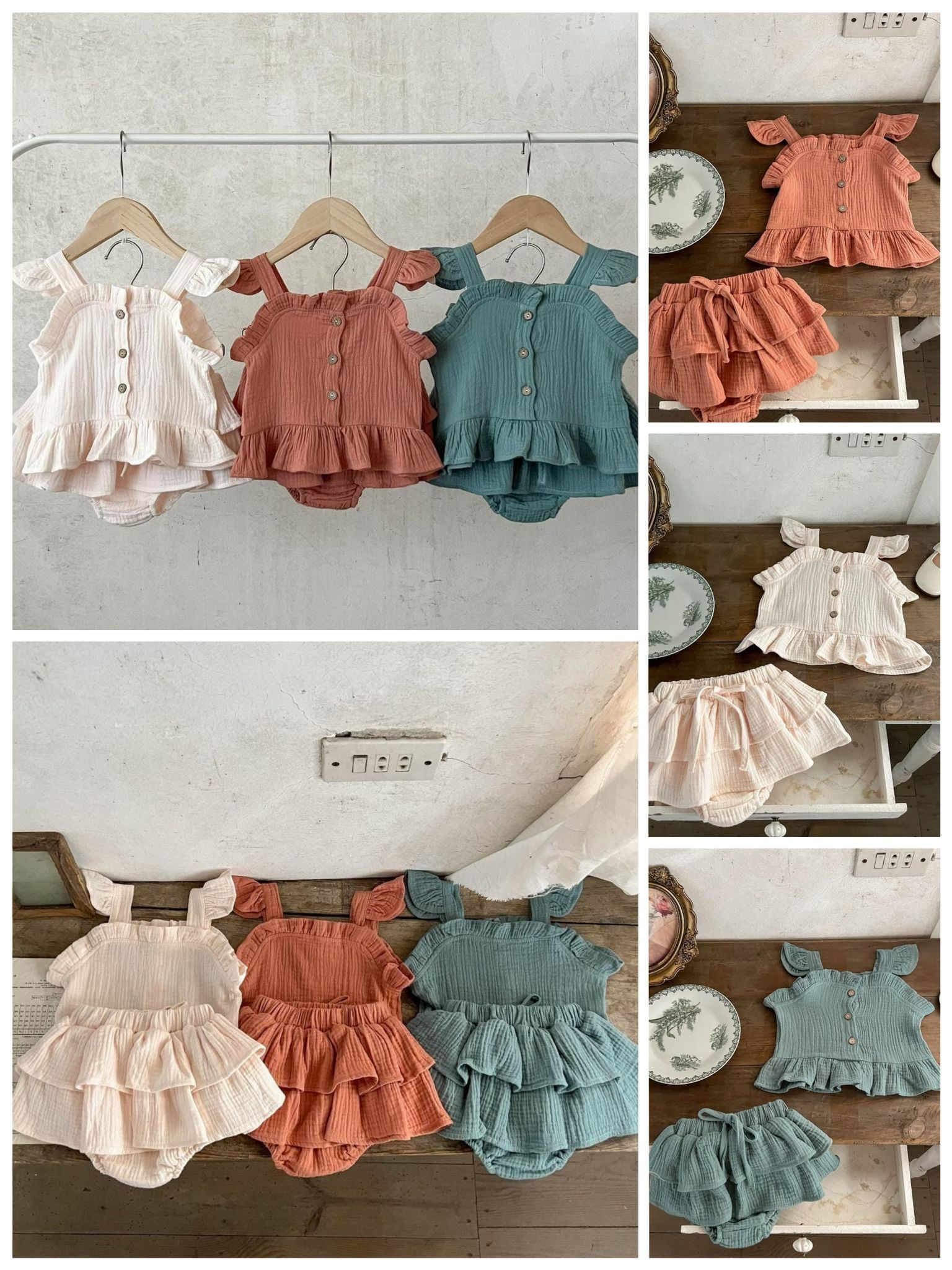 🔶INS棉麻嬰兒套裝😊-2300677