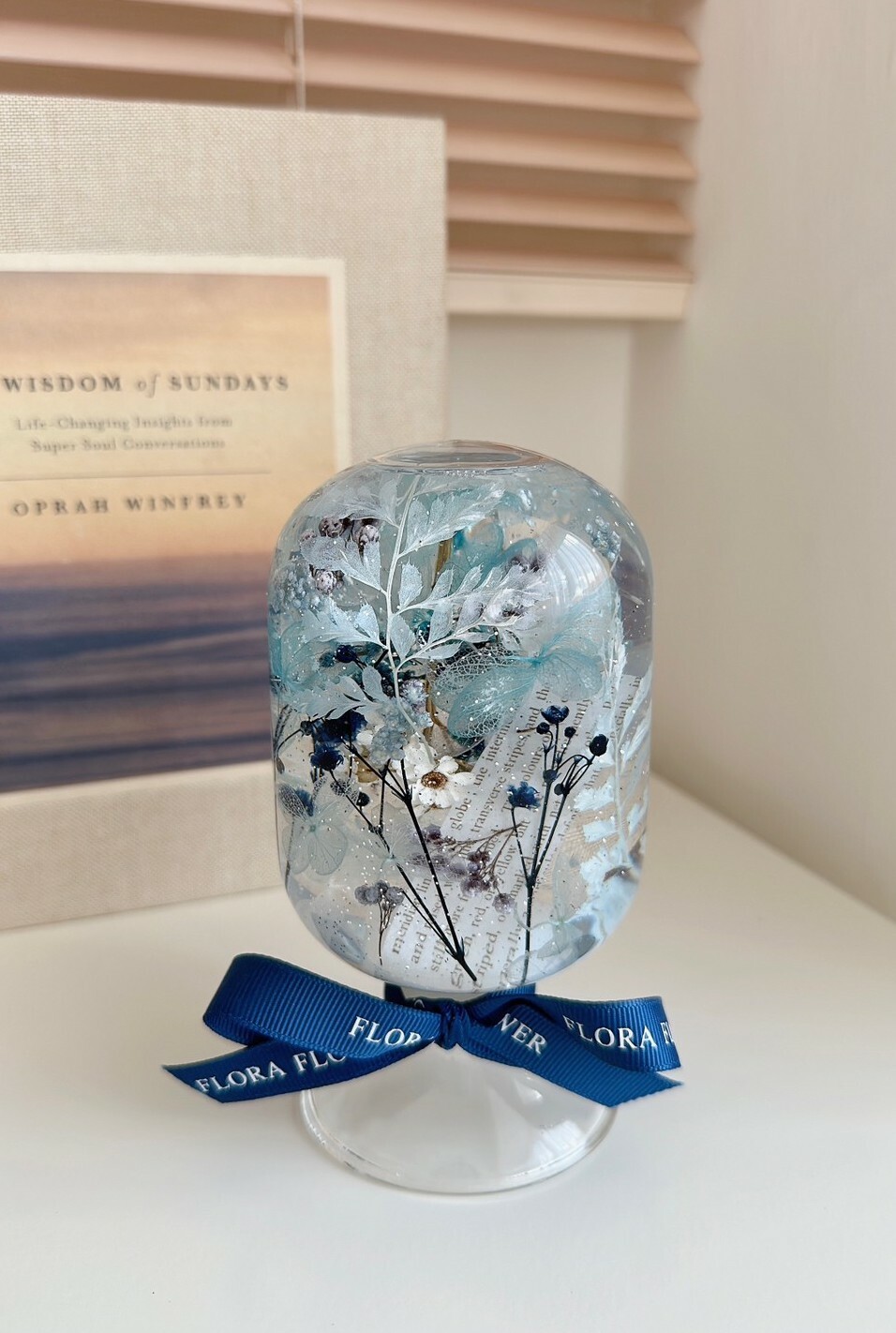 水晶球浮游花 - 星辰藍