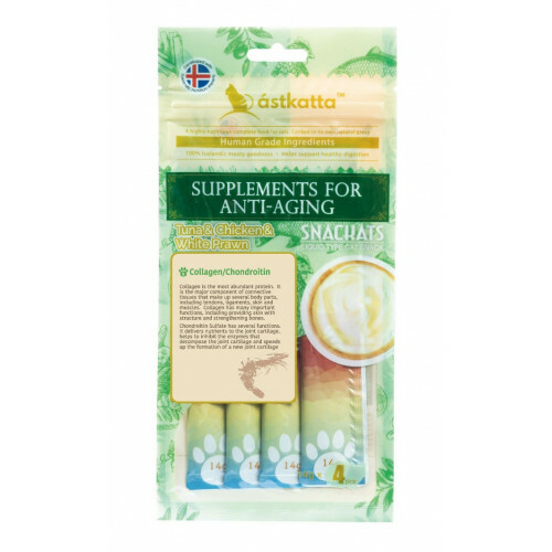 Astkatta - 4支裝營養美味醬 (淺綠) 吞拿魚＋走地雞肉＋白蝦增強活力配方 Tuna + Chicken + White Prawn Snackats 14gx4