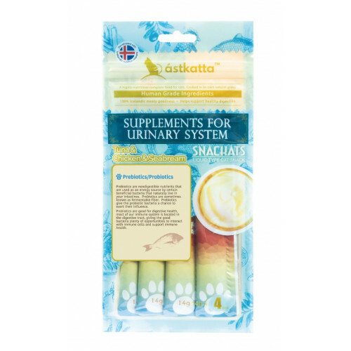Astkatta - 4支裝營養美味醬 (淺藍) 吞拿魚＋走地雞肉＋鯛魚泌尿系統友善配方 Tuna + Chicken + Seabream Snackats 14gx4