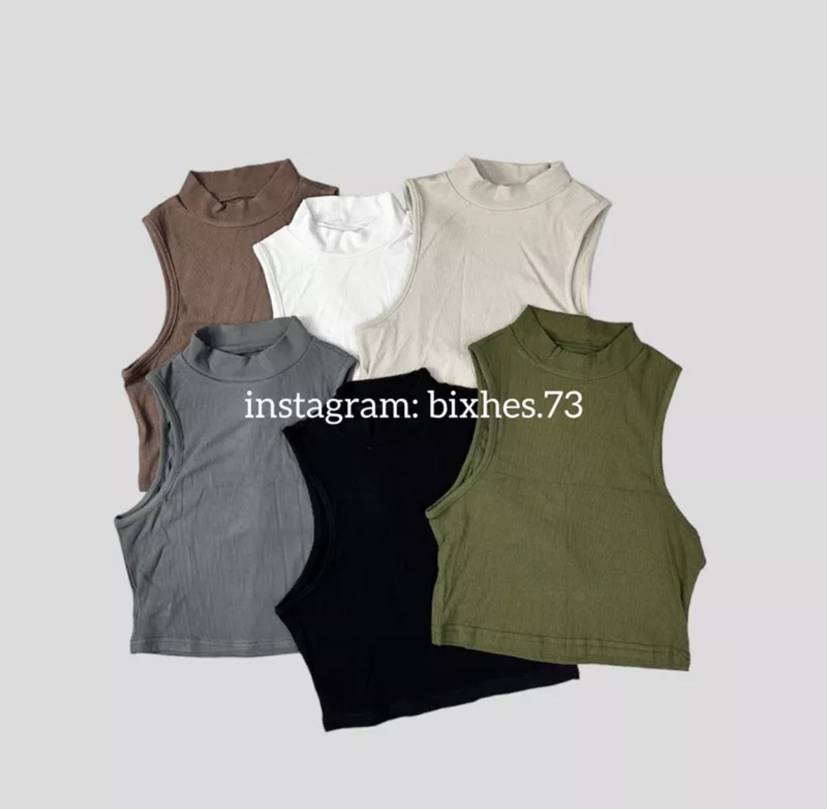 歐美小高領背心(C00017)