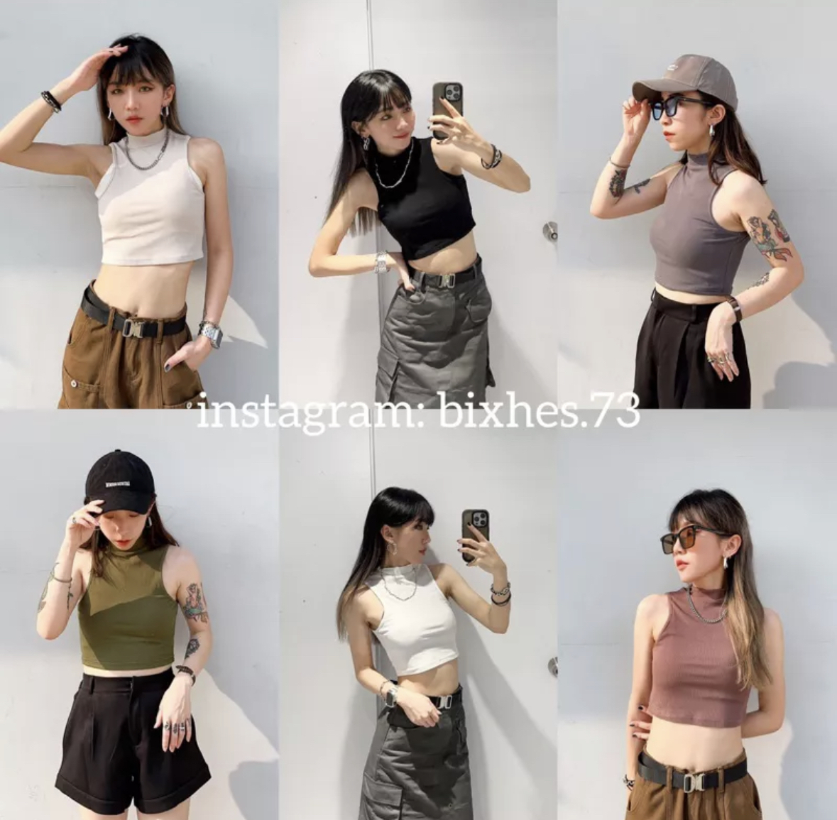 歐美小高領背心(C00017)