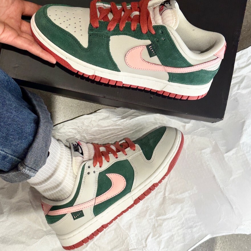 <快速出貨>Nike Dunk Low 綠 米白 粉 西瓜 鴛鴦 麂皮 板鞋 女鞋