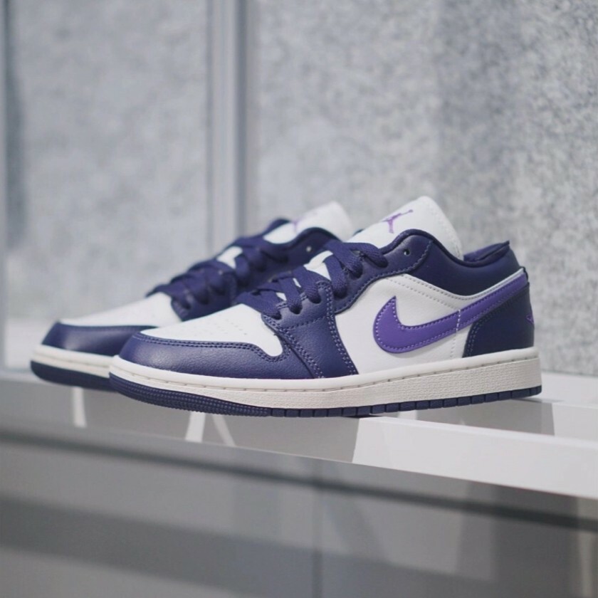 Nike Air Jordan 1 Low "Sky J Purple" 白紫 葡萄 復古籃球鞋 女鞋
