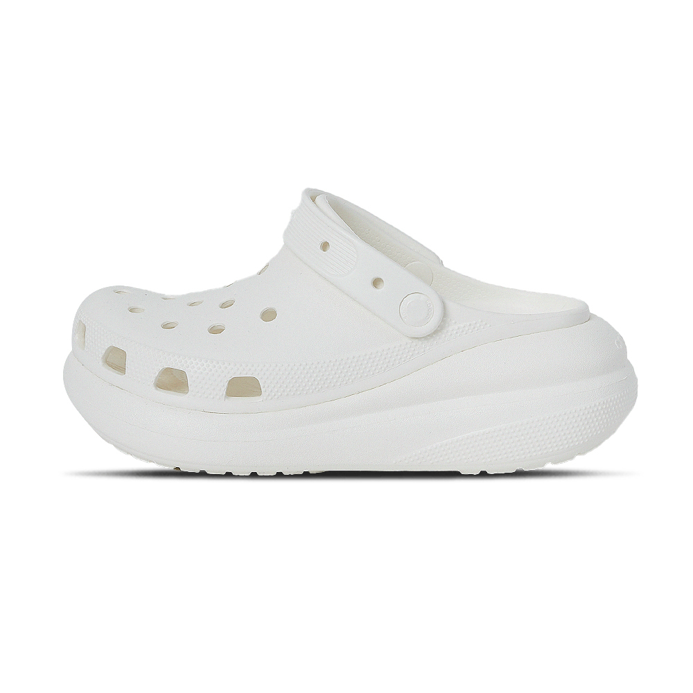 Crocs Classic Crush Clog Whi 男鞋 女鞋 白色 厚底 洞洞鞋 涼拖鞋 207521-100