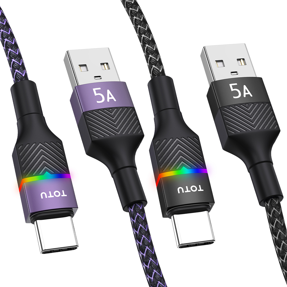 TOTU 拓途 Type-C充電線傳輸線編織快充線 呼吸燈 征程系列 1.5M 拓途