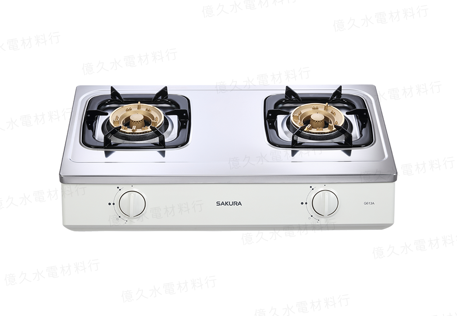 櫻花 瓦斯爐推薦型號 G613A 二口雙炫火台爐