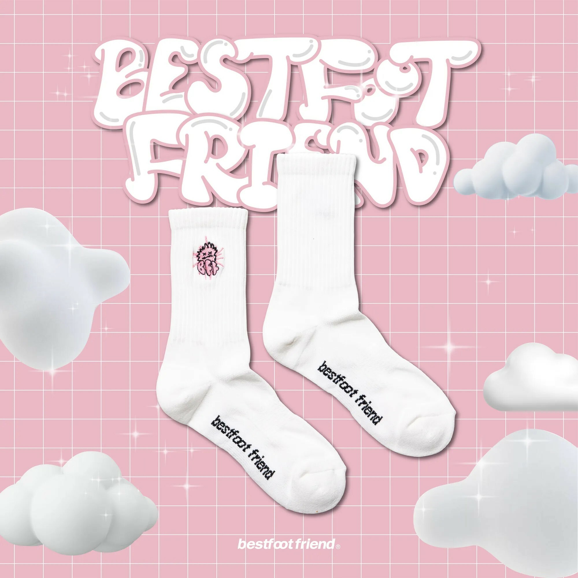 【車庫服飾】BEST FOOT FRIEND / BFF Bubble gum girl長襪