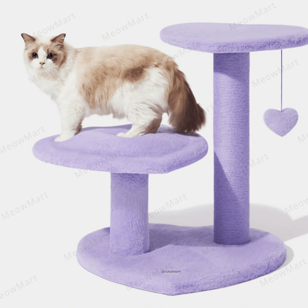 【新品7折】心動紫心心貓爬架