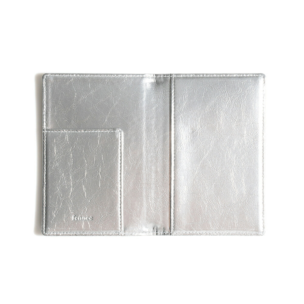 fennec - CRINKLE PASSPORT CASE - SILVER