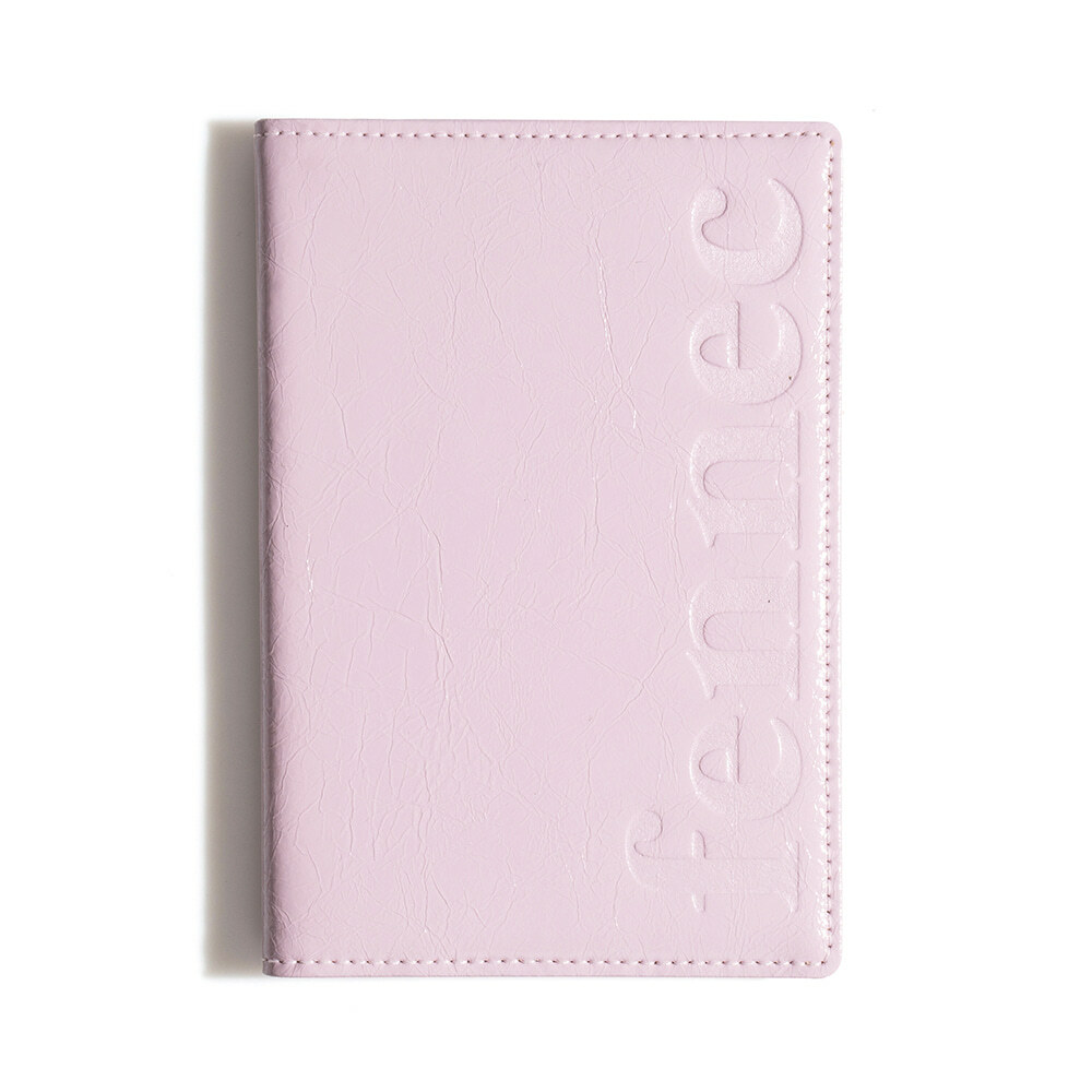 fennec - CRINKLE PASSPORT CASE - LIGHT PINK