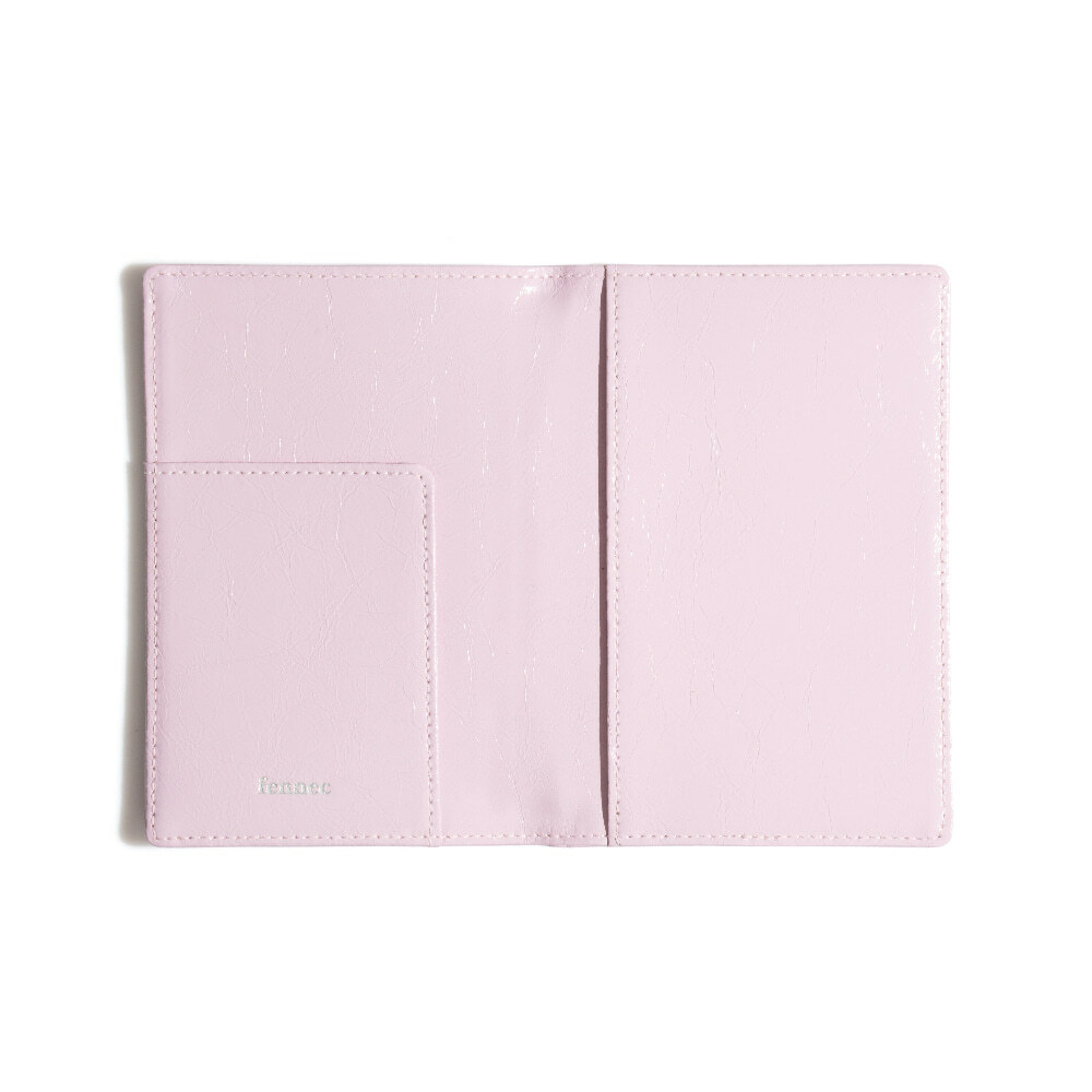 fennec - CRINKLE PASSPORT CASE - LIGHT PINK