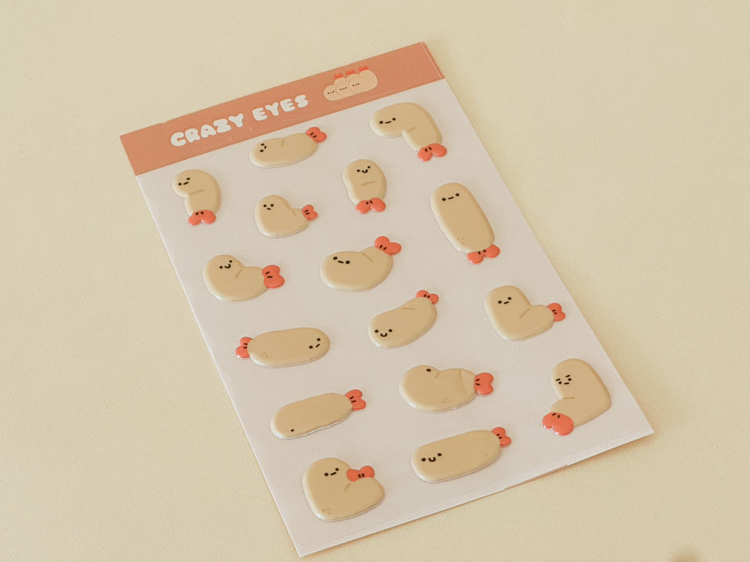 Crazy eyes 瘋狂眼珠｜泡泡貼紙｜炸蝦的泡泡貼！