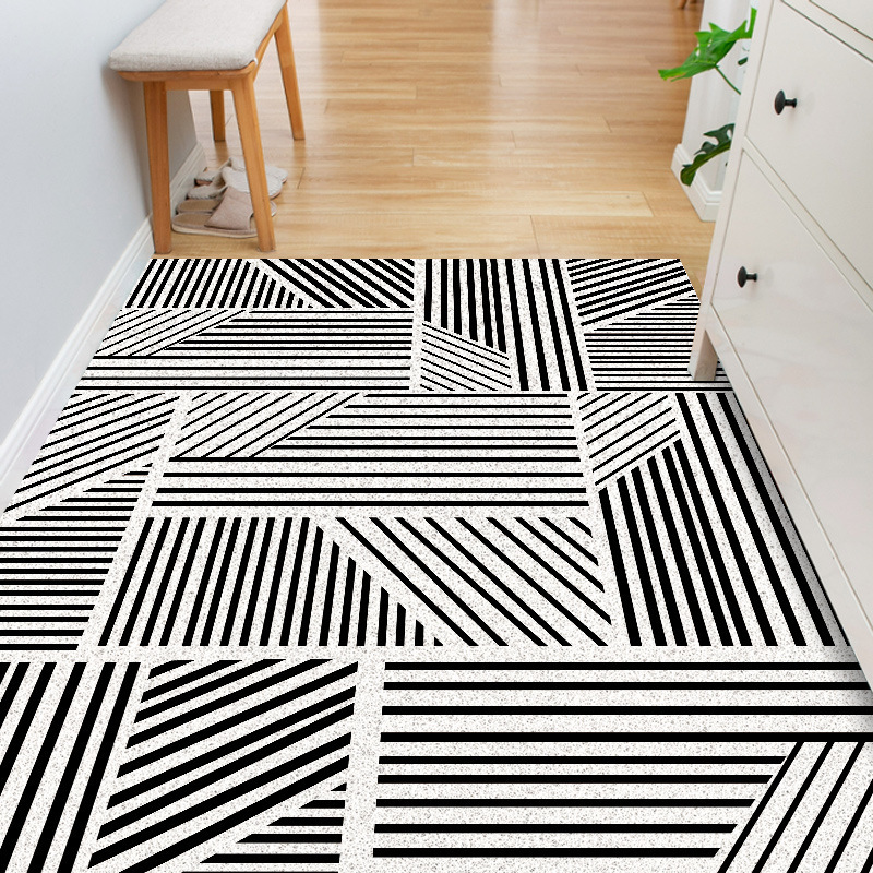 幾何抽象風格進門除塵地墊