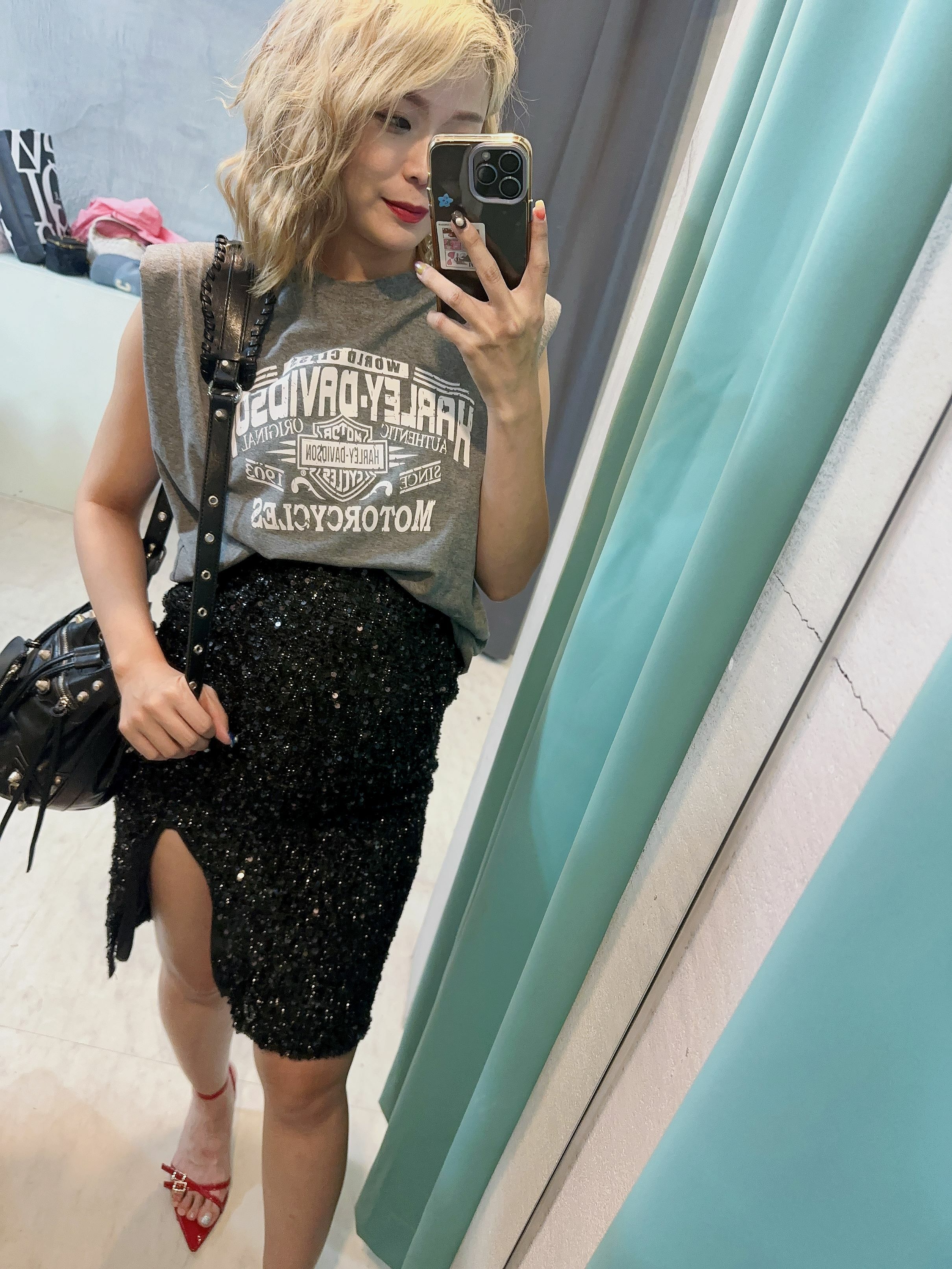 東大門 小墊肩無袖上衣(灰/咖)