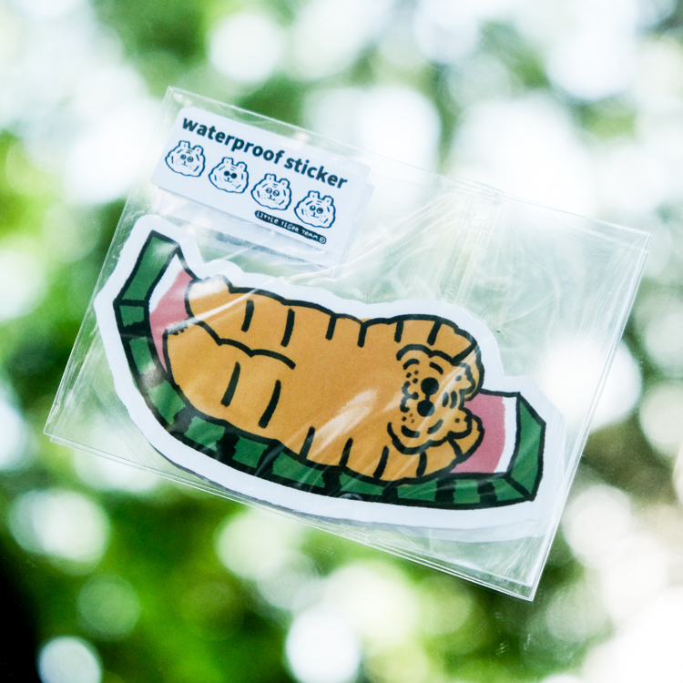 ericoco 小虎day｜防水貼紙｜小虎躺西瓜