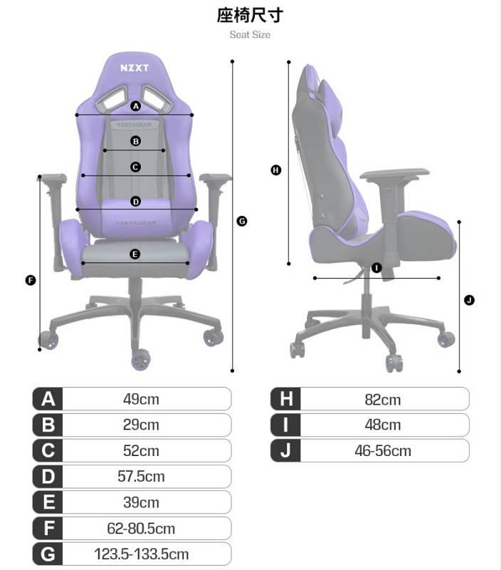 米特3C數位–NZXT 恩傑VERTAGEAR SL5000 限量版電競椅/4D扶手/4級氣壓桿
