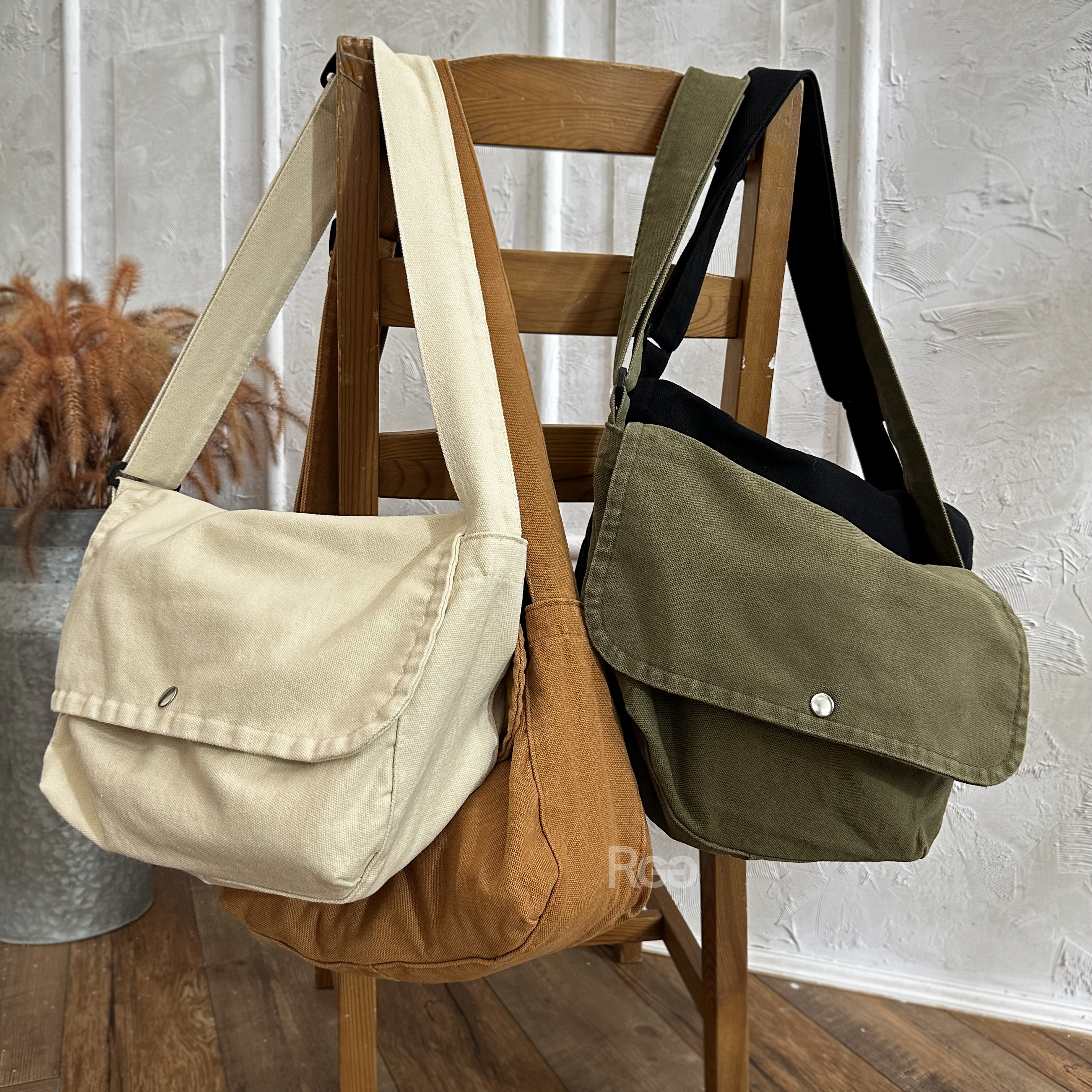 日系復古休閒工裝帆布包