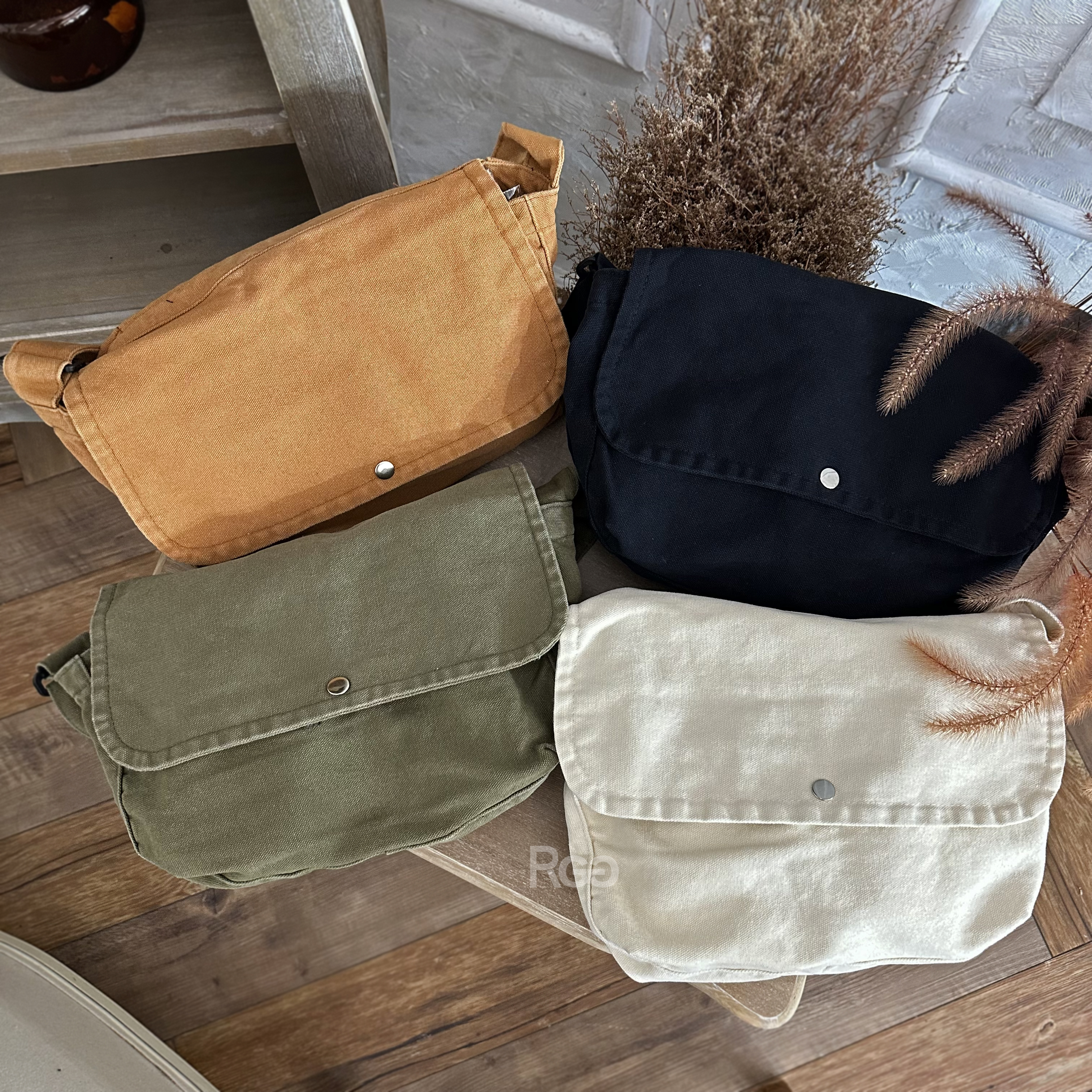 日系復古休閒工裝帆布包