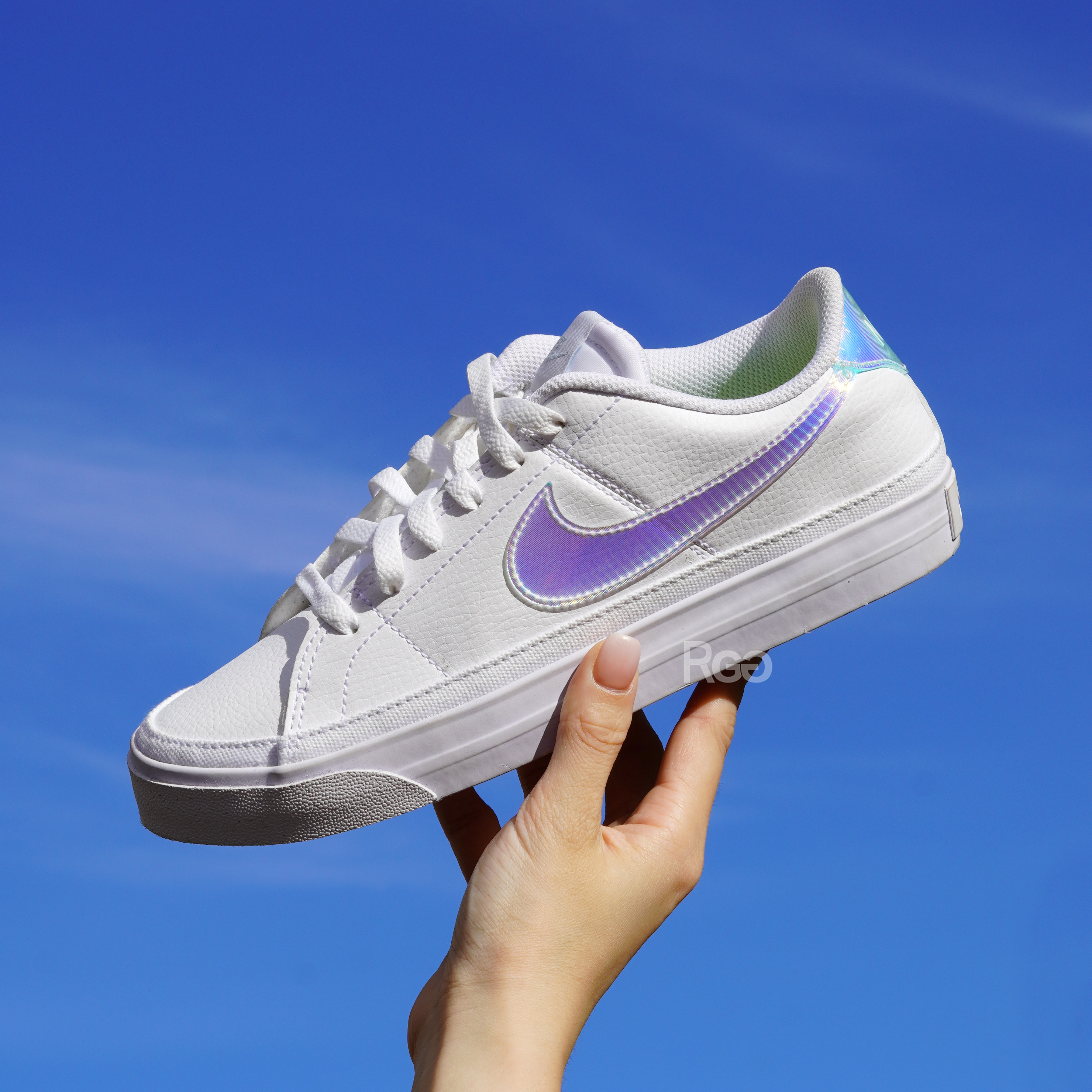 WMNS Nike Court Legacy NN White Iridescent 雷射勾 小白鞋 (FD0820-100)