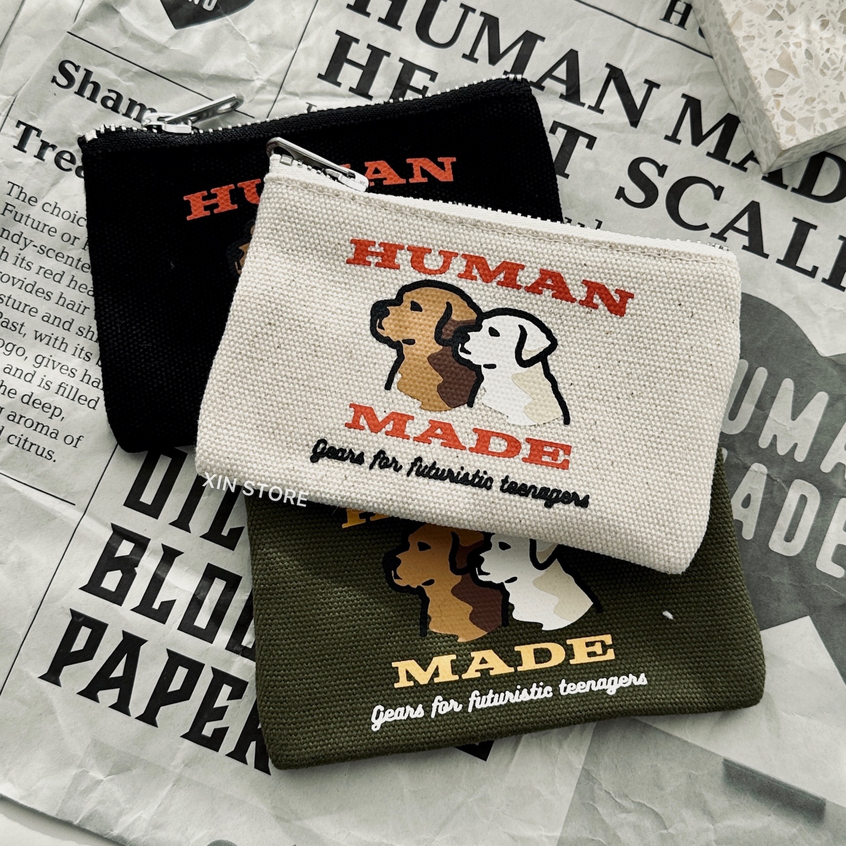 【現貨】Human Made 日本限定 Card Case 帆布 拉不拉多 狗狗 零錢包 卡夾包 中 小