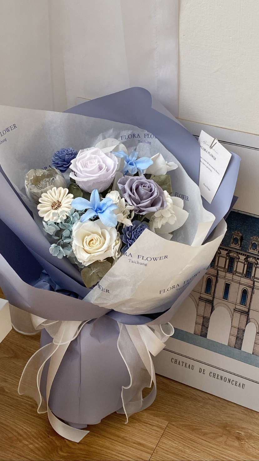 乾燥永生花束-來自海風的溫柔