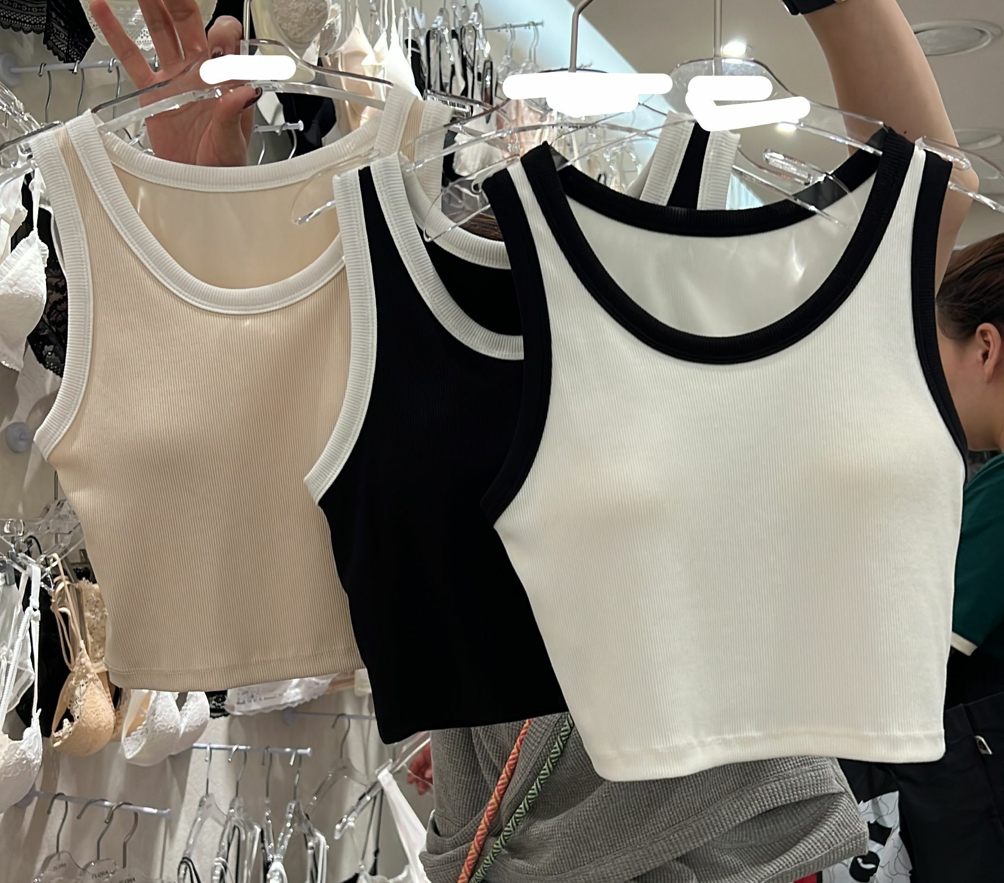 AS173 拼色背心 bra top