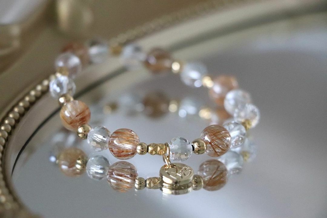 ☽◌*女王的權杖／銅髮晶．白水晶