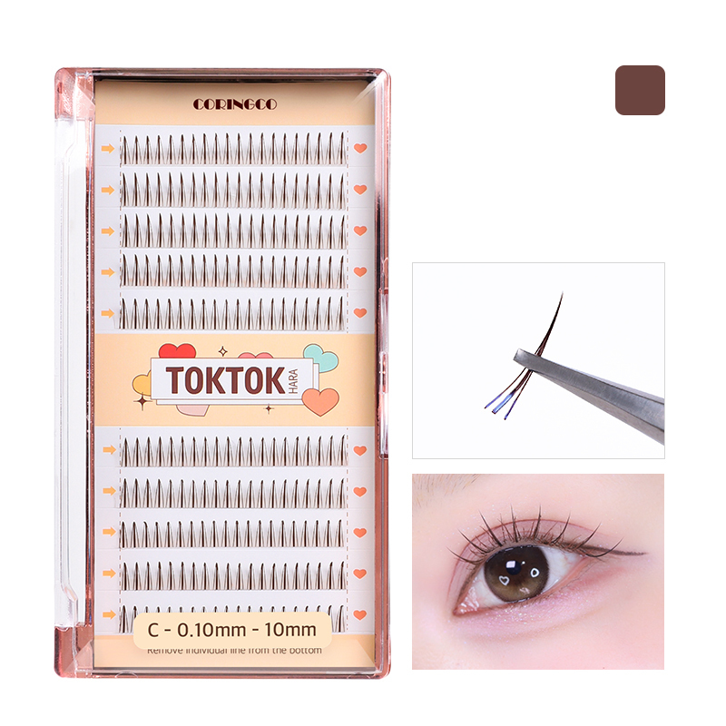 CORINGCO TOKTOKHARA Filter Eyelashes BROWN (200PCS)