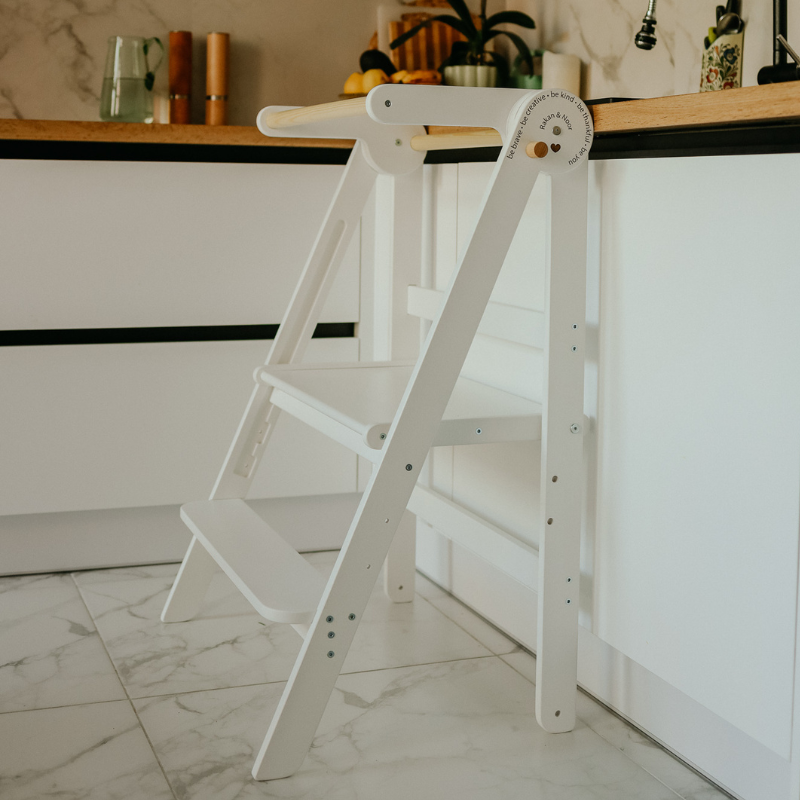 雙人款-牛奶白 | PEAK旗艦款兒童學習梯