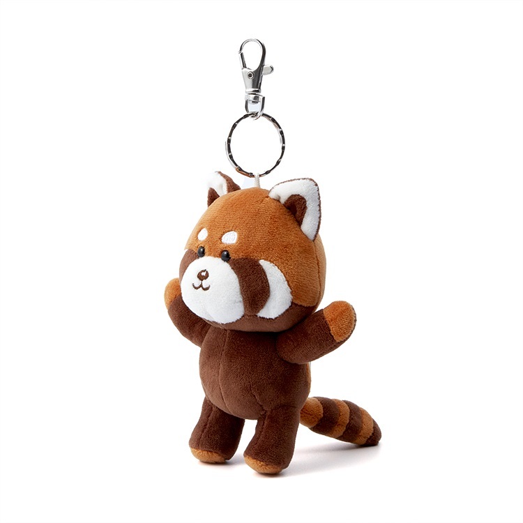 Hands Up Red Panda Plush Keychain
