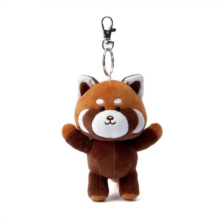 Hands Up Red Panda Plush Keychain