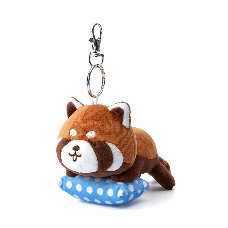 Sleepy Red Panda Plush Keychain