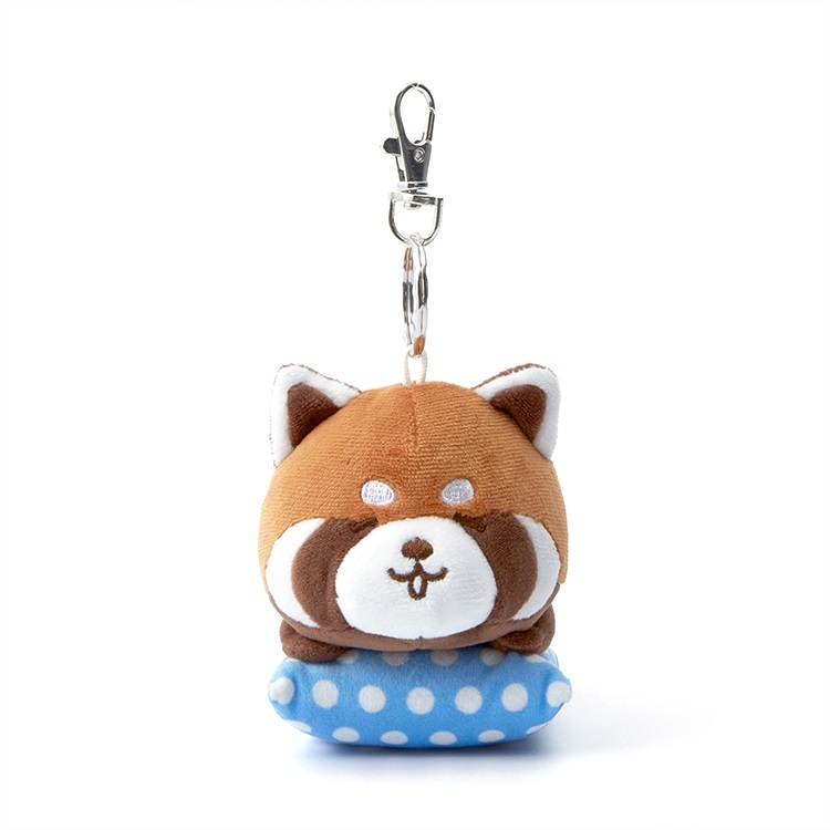 Sleepy Red Panda Plush Keychain