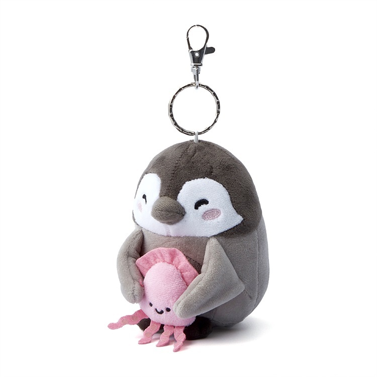 Penguin Chick with Squid Plush Keychain