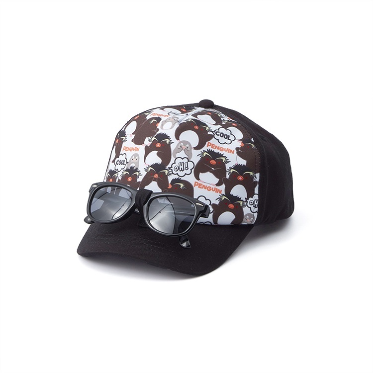Rockhopper Printed Cap (Black&White) with Glasses - Kids