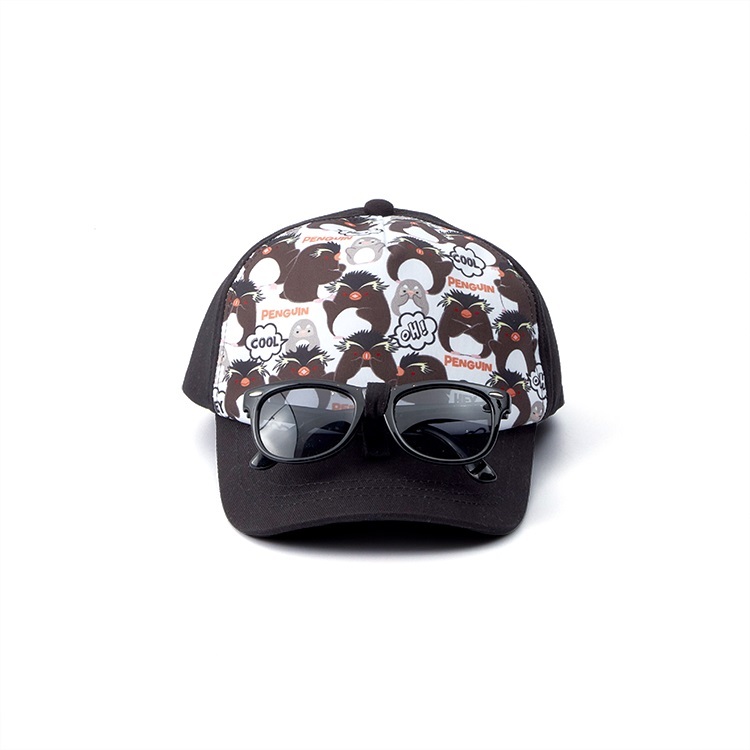 Rockhopper Printed Cap (Black&White) with Glasses - Kids