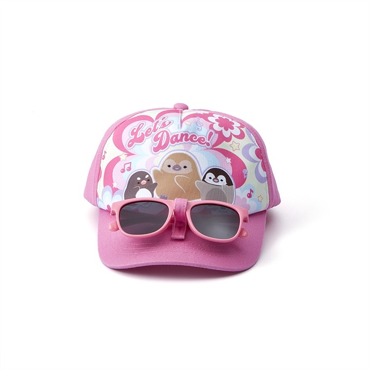 Penguin "Let's Dance" Cap (Pink) with Glasses - Kids