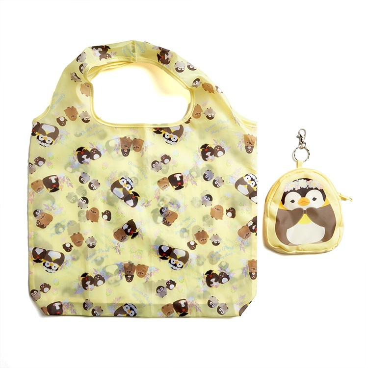 Penguin Blossom Foldable Shopping Bag (Light Yellow)