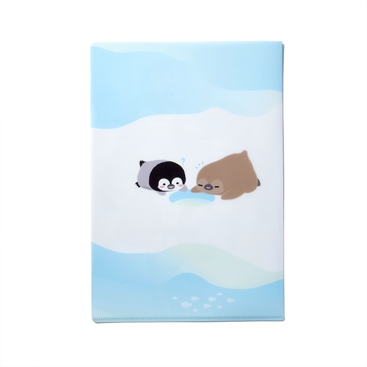 Penguin Friends A4 Folder (Light Blue)