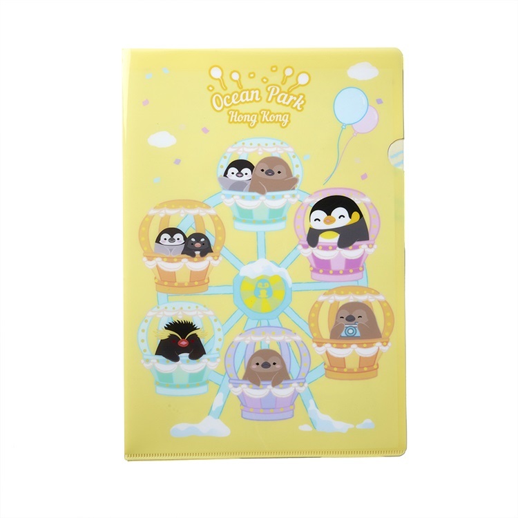 Penguin Friends in Ocean Park A4 Folder (Light Yellow)