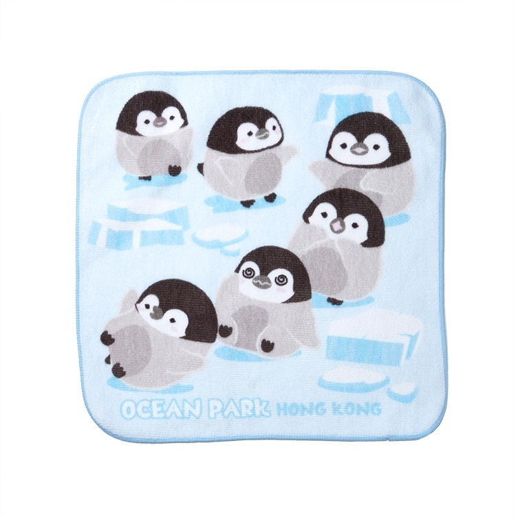 Penguin Queueing Small Towel 