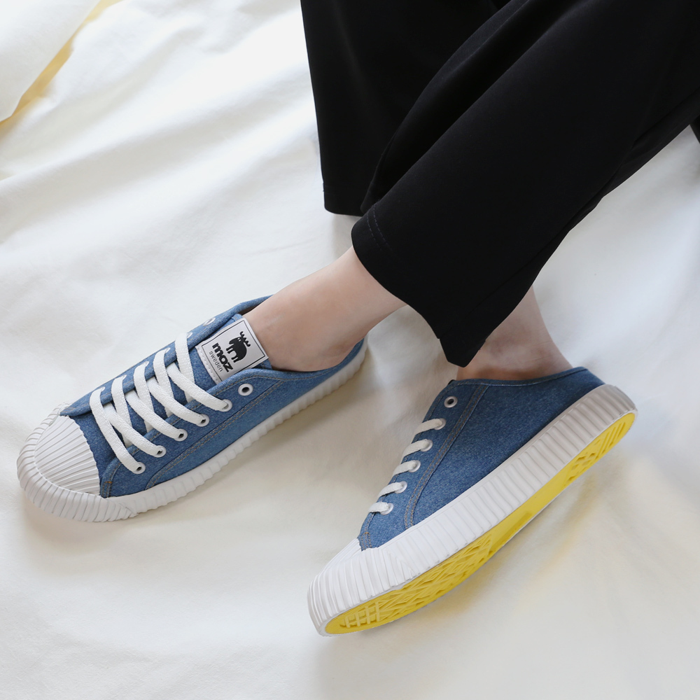moz Sweden Muller slipper biscuit shoes-Denim Blue