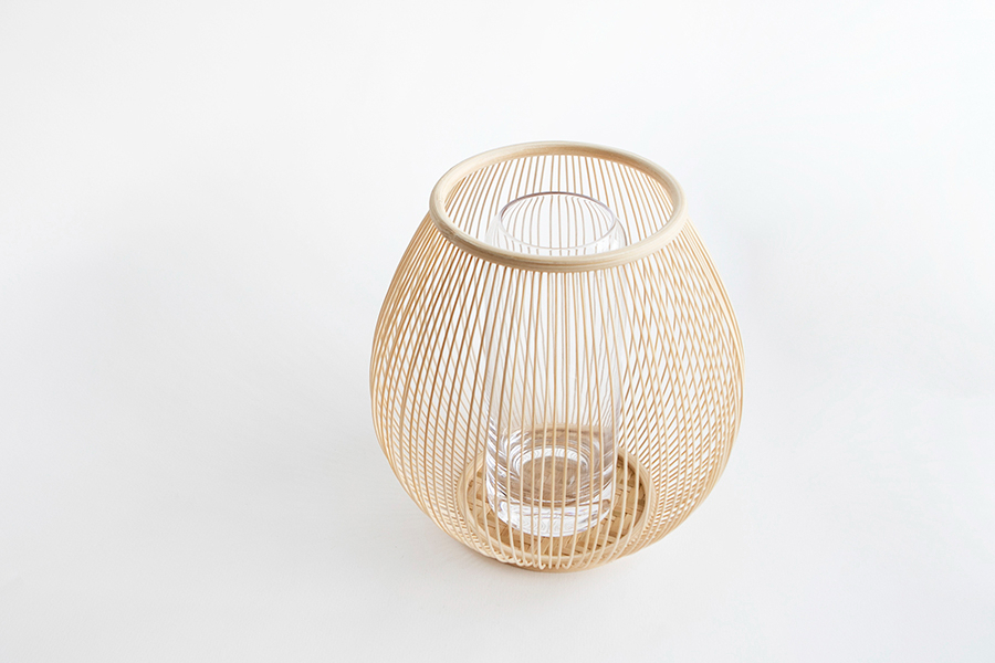 公長齋小菅-駿河千筋花蕾瓶 L